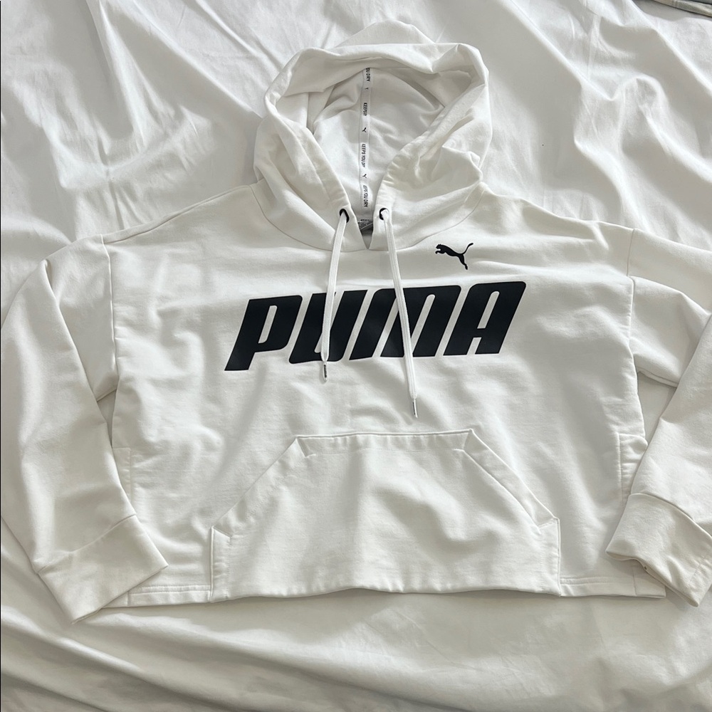 Puma White Hoodie with Black Accents